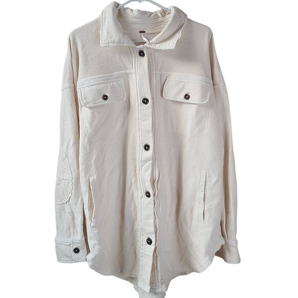 Free People NEW Ruby Jacket Champagne Dreams Womens Shacket Jacket Medium NWT - Picture 3 of 13